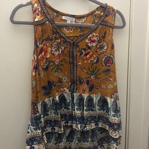 High low peasant top